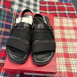 Learher Scandals Salvatore Ferragamo Black Size 10/Free Shipping